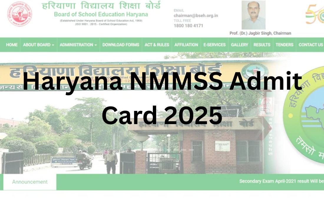 Haryana NMMSS Admit Card 2025
