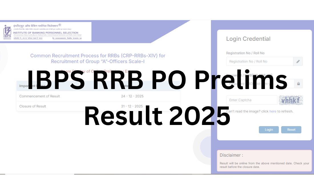 IBPS RRB PO Prelims Result 2025