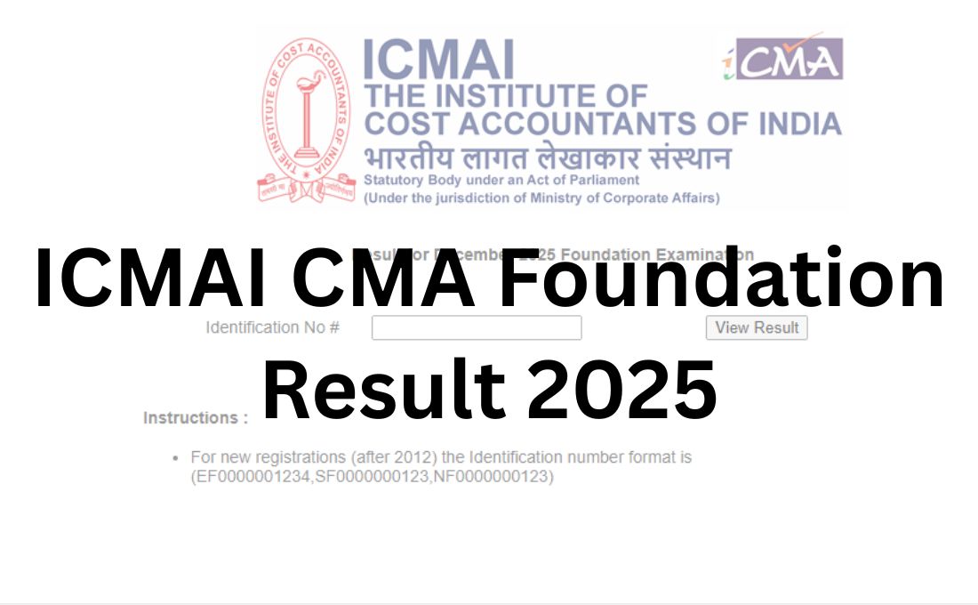 ICMAI CMA Foundation Result 2025