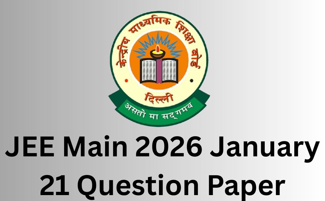 JEE Main 2026 January 21 Question Paper