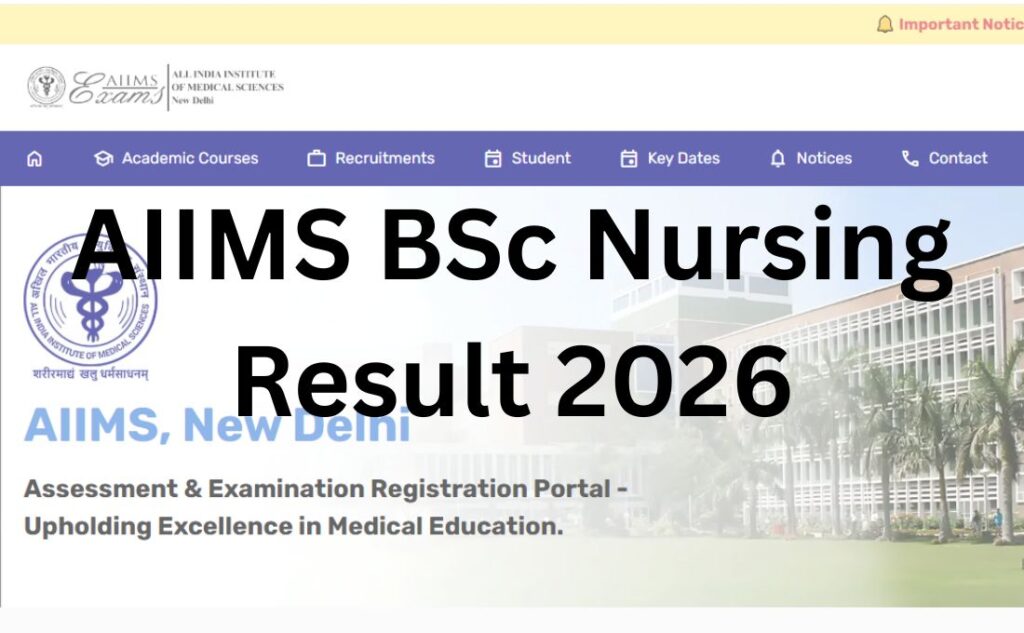 AIIMS BSc Nursing Result 2026