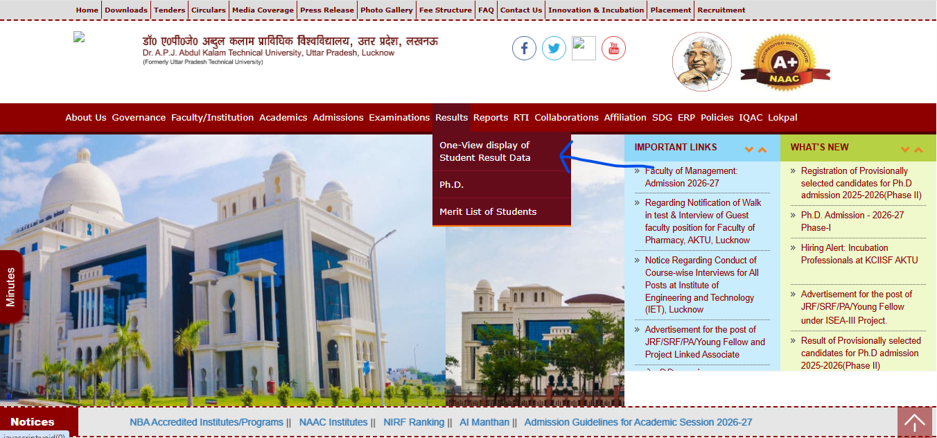 AKTU One View Result