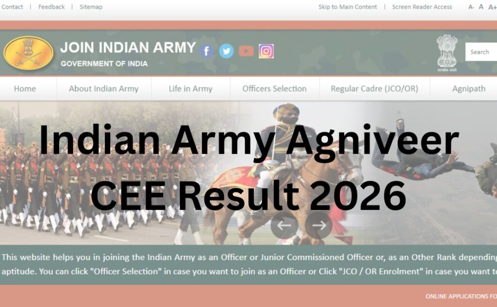 Indian Army Agniveer CEE Result 2026