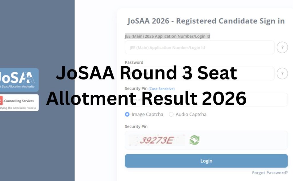 JoSAA Round 3 Seat Allotment Result 2026