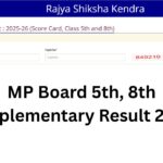 MP Board 5th, 8th Supplementary Result 2026