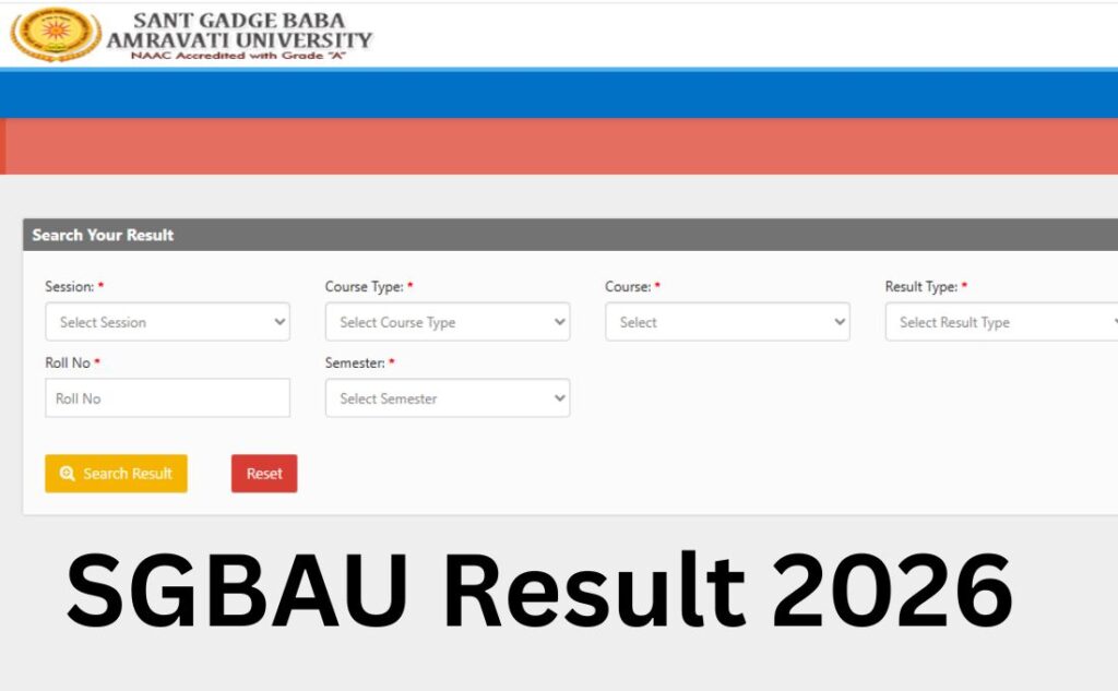 SGBAU Result 2026 Declared @sgbau.ucanapply.com, Check SGBA University Result for M. SC. MICROBIOLOGY, ELECTRONICS, ZOOLOGY, PHYSICS, MATHEMATICS Here