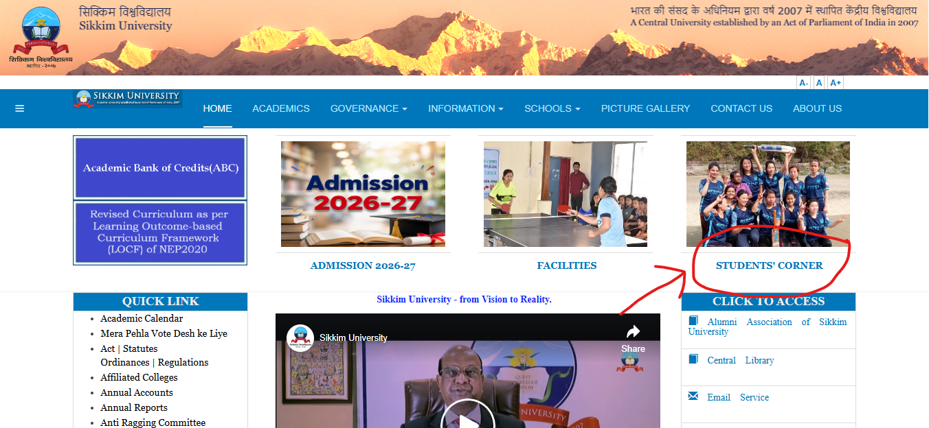 Sikkim University Result 2026