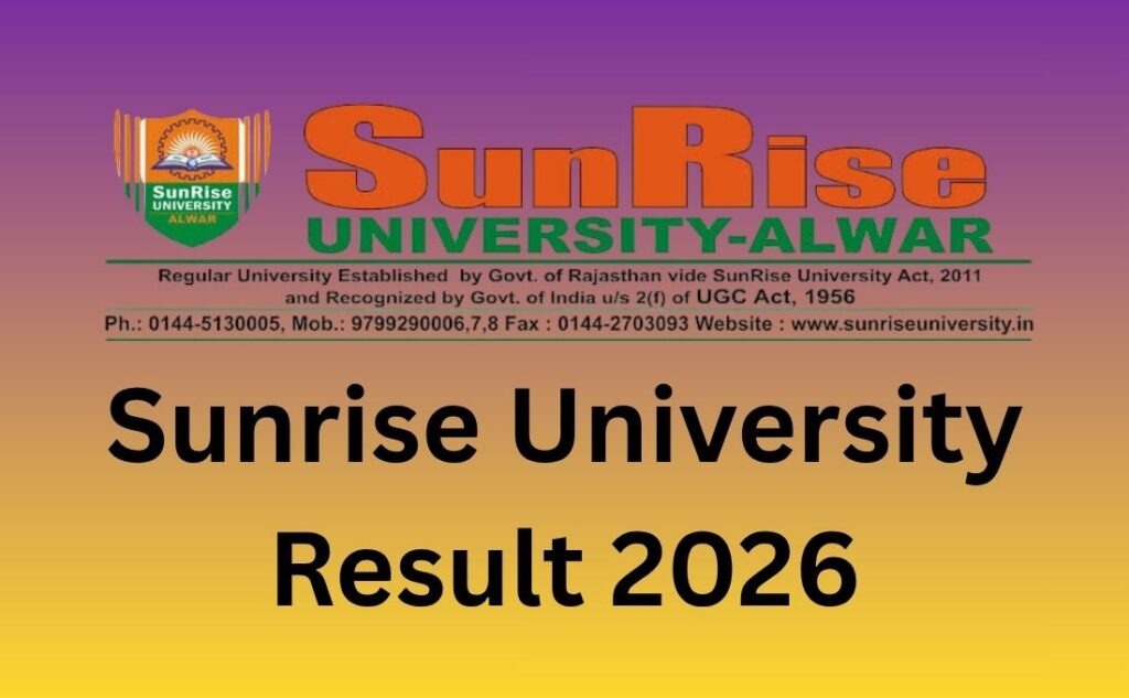 Sunrise University Result 2026