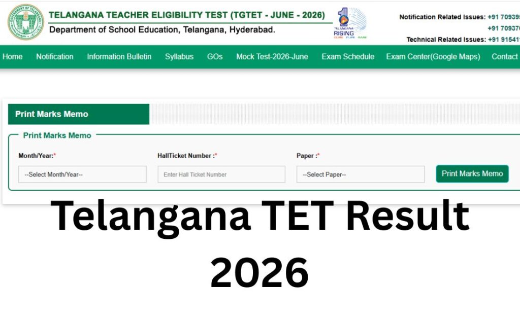 Telangana TET Result 2026