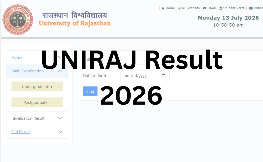 UNIRAJ Result 2026
