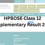 HPBOSE Class 12 Supplementary Result 2026