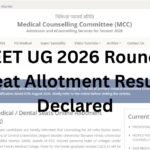 NEET UG 2026 Round 1 Seat Allotment Result Declared
