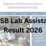 RSSB Lab Assistant Result 2026