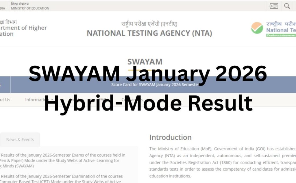 SWAYAM January 2026 Hybrid-Mode Result