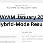 SWAYAM January 2026 Hybrid-Mode Result